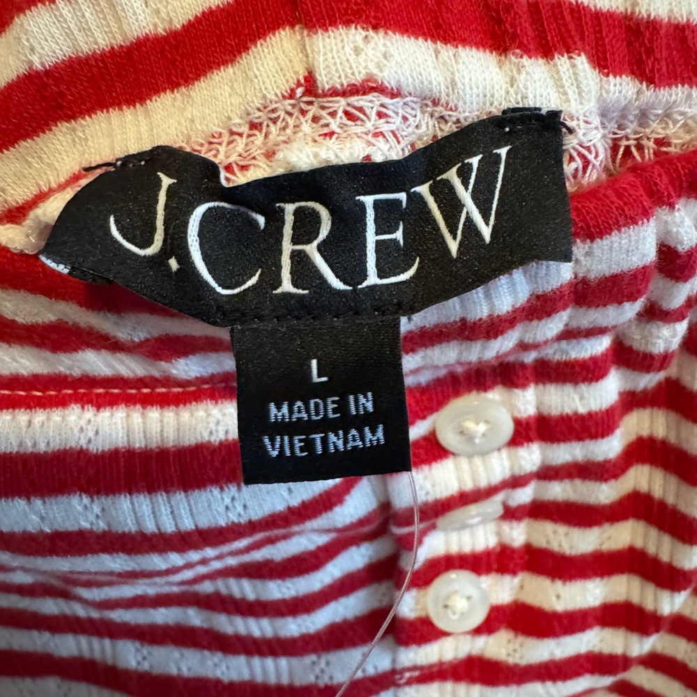 J.Crew Striped Pointelle Shorts | Size Large - Picture 6 of 7